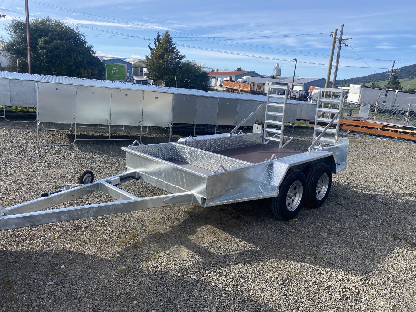 Example of a tandem trailer , fully galvanized and built to last